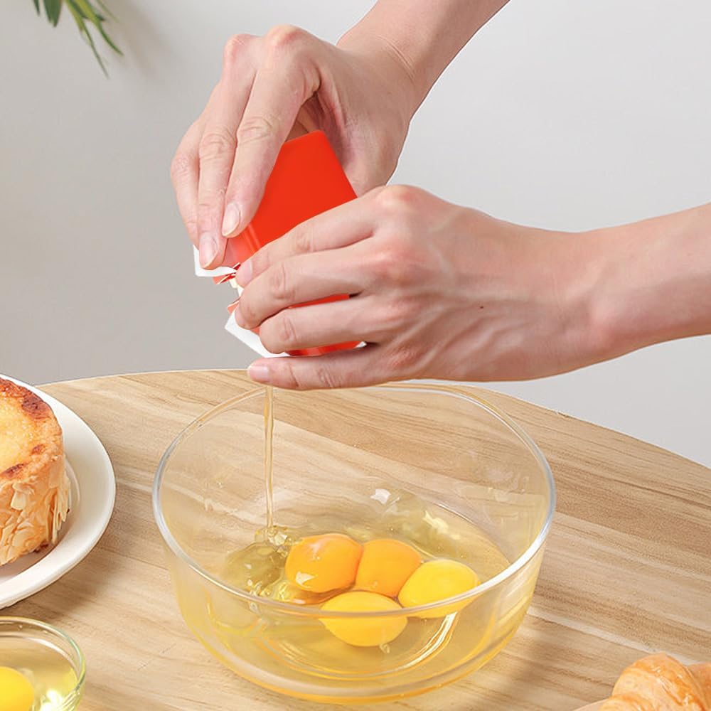Skiennix Stainless Steel Egg Shell Opener - Multifunctional Cracker & Separator Tool | Easy Peeling, Orange