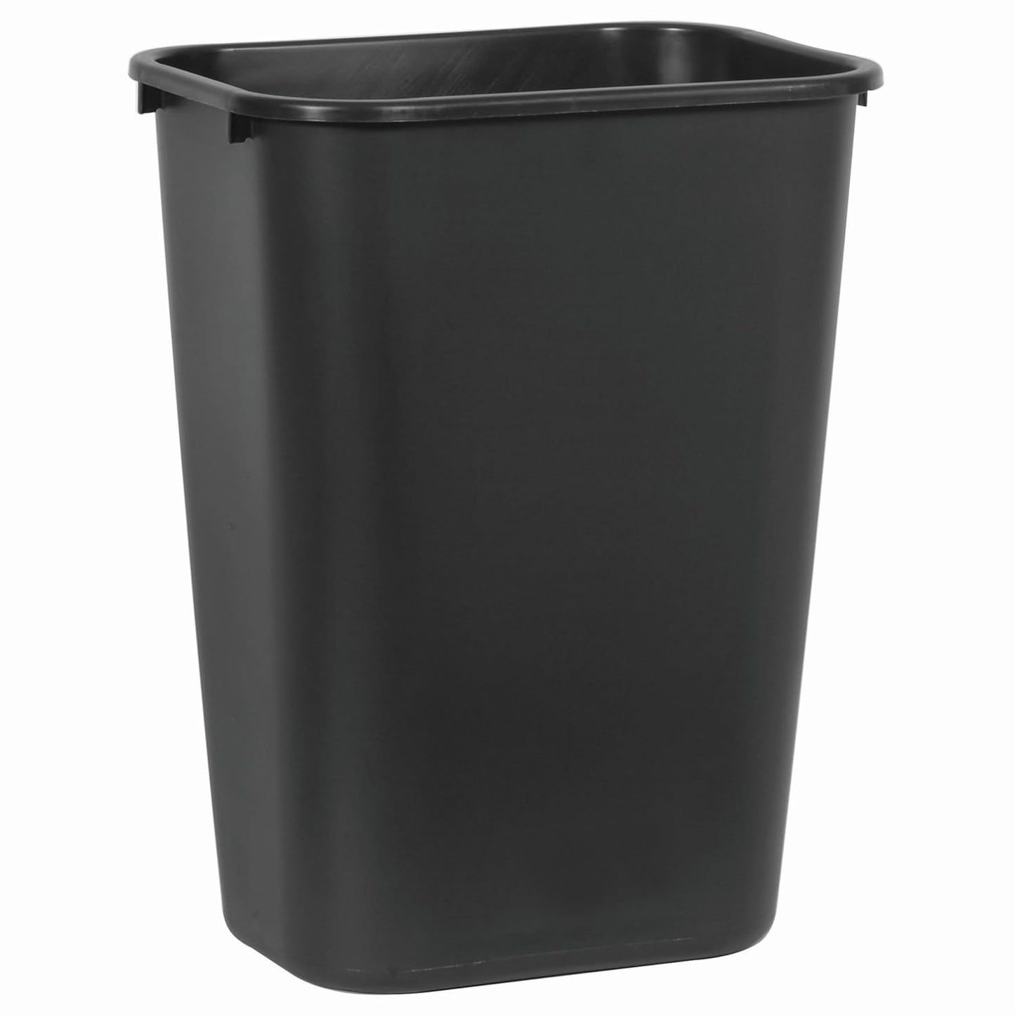 Rubbermaid Commercial Wastebasket - 41QT Stackable Trash Can | Black Plastic for Office & Home Use