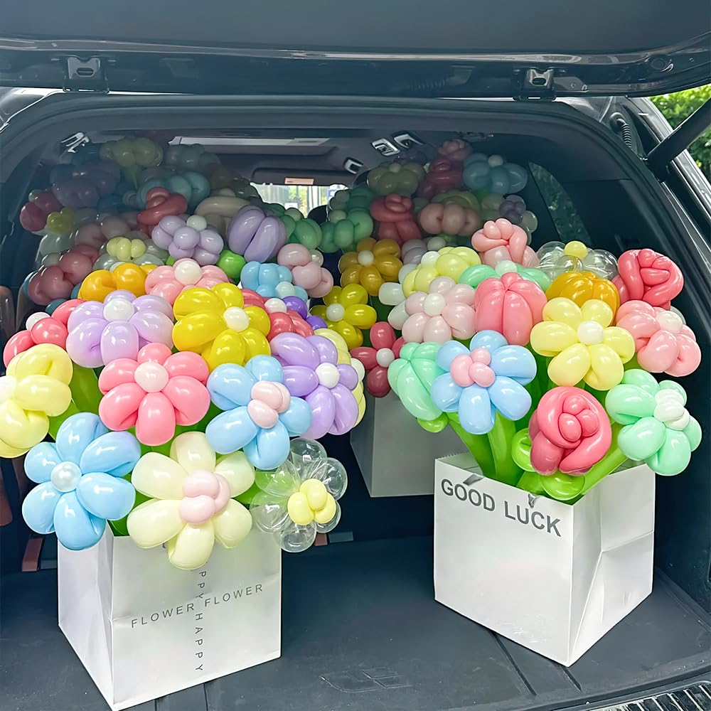 260 Balloons Clear and White, 100PCS Animal Long Balloons, 50PCS Transparent Balloon & 50PCS White Balloon, Skinny Party Favors for Birthday Party Wedding Graduation Christmas Decoration