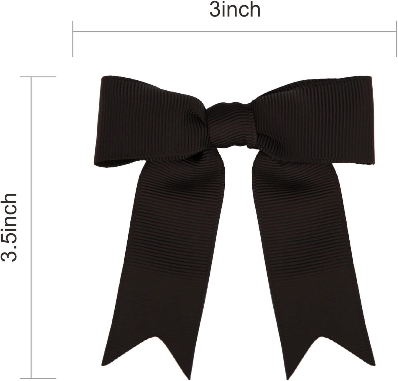 Meseey Grosgrain Ribbon Bows - 50 Pcs Black 3-Inch Pretied Craft Bows for Gifts & Events