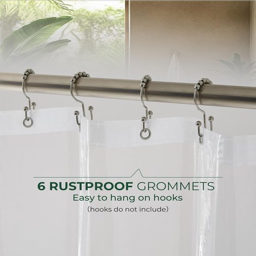Harborest Clear Shower Curtain Liner - Waterproof PEVA with Suction Cups & Magnets | 36 x 72 Inches