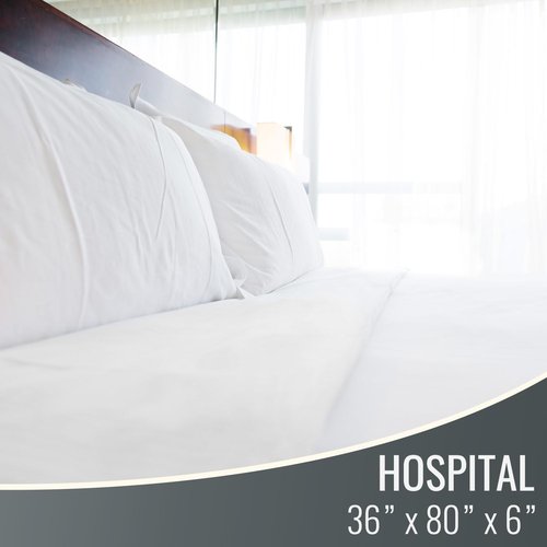 DMI Waterproof Mattress Protector - Noiseless Plastic for Ultimate Comfort | 36x80x6 Inch, White
