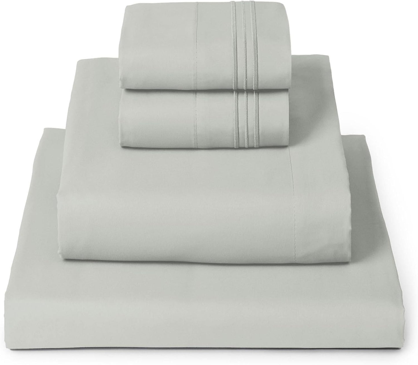 Mellanni Full Sheets Set - 4 PC Hotel Luxury Bedding | Extra Soft, Cooling, Wrinkle-Resistant (Full, Spa Mint)