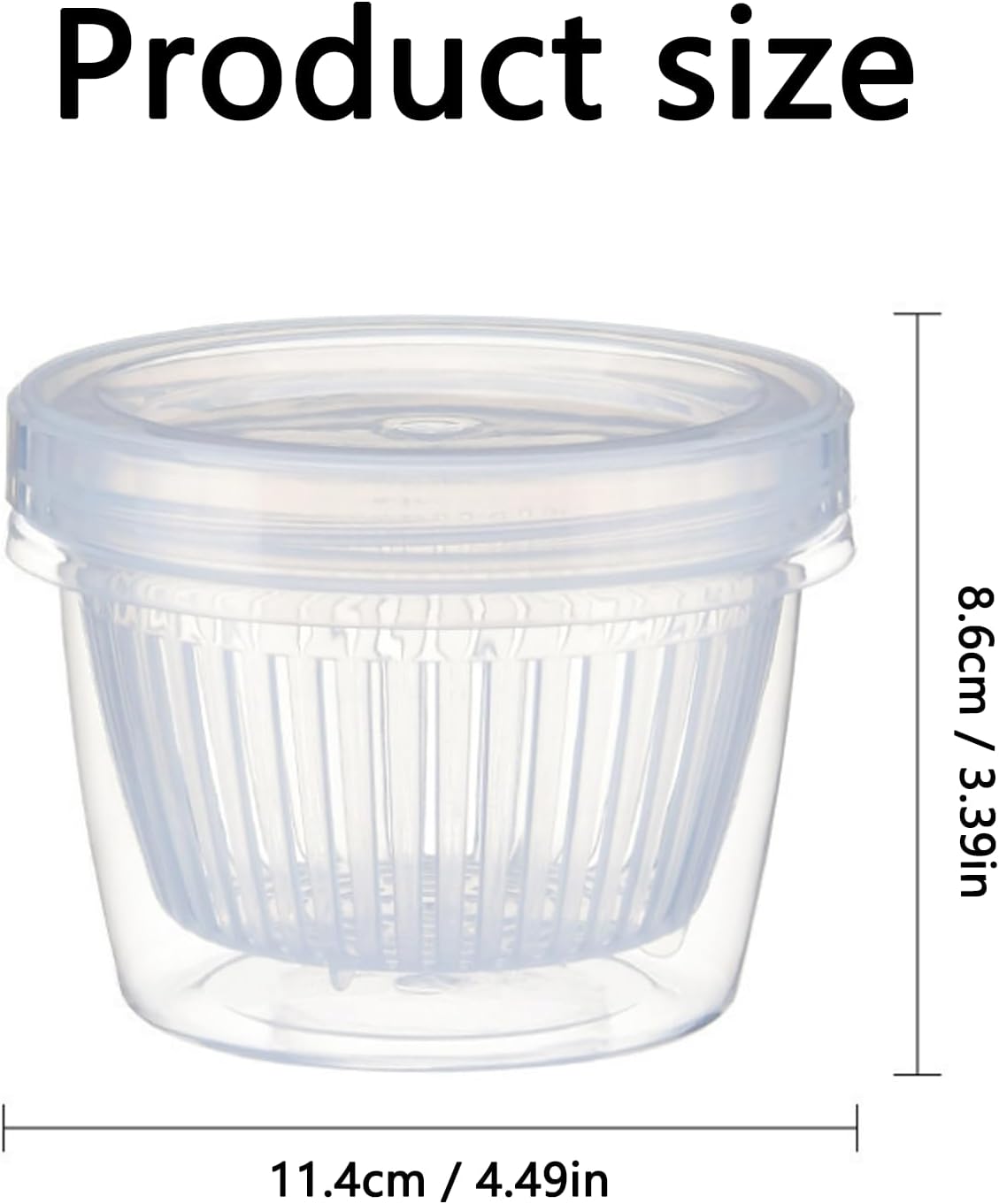 Regine Switzerland Double Wall Food Storage Containers - Clear Plastic Set of 5 with Lids