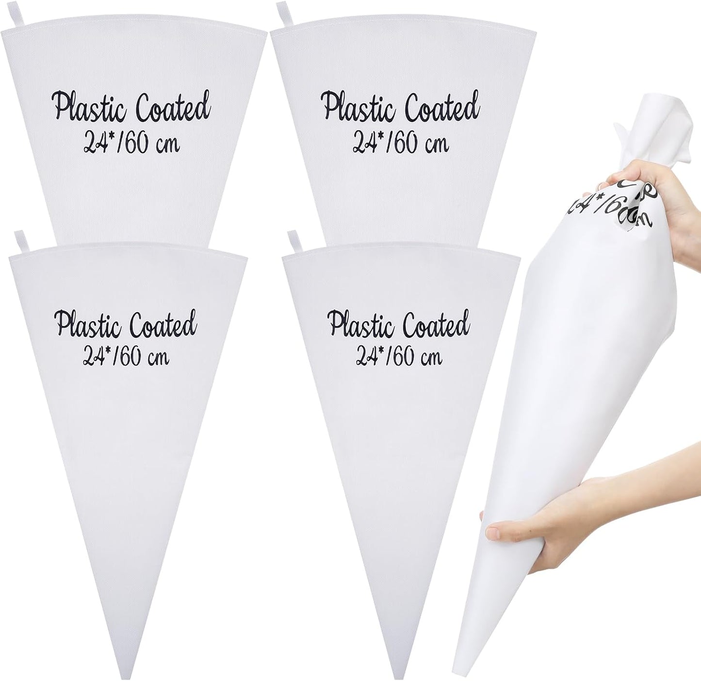 Nuogo 24-Inch Reusable Piping Pastry Bags - Large Canvas for Cake Decorating & Icing