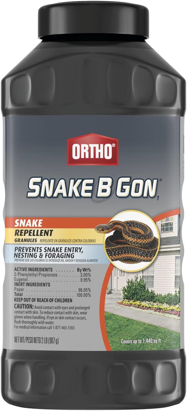 Ortho Snake B Gon1 Granules - Effective Snake Repellent for Yard | No-Stink Formula, Covers 1,440 sq. ft.