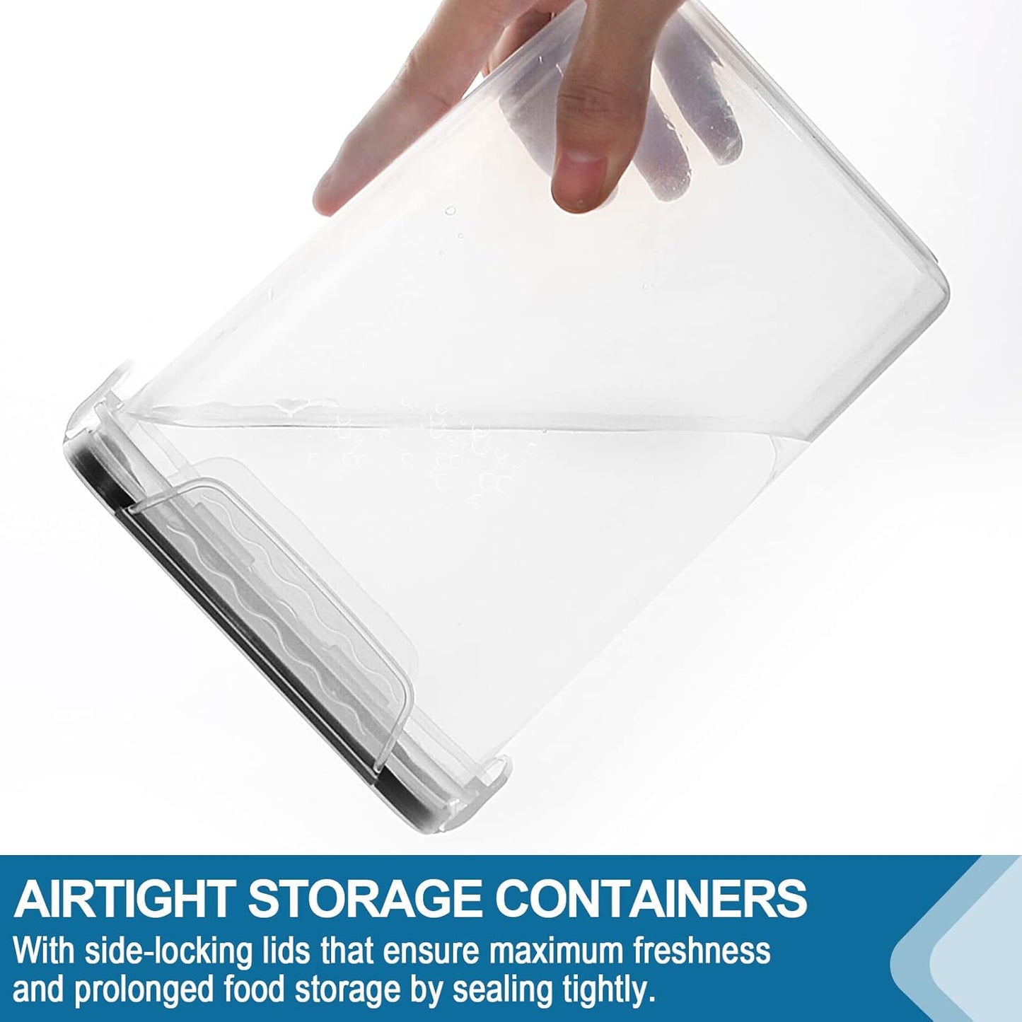 VERONES Airtight Food Storage Containers - 10 Pack Plastic Canisters for Kitchen & Pantry Organization