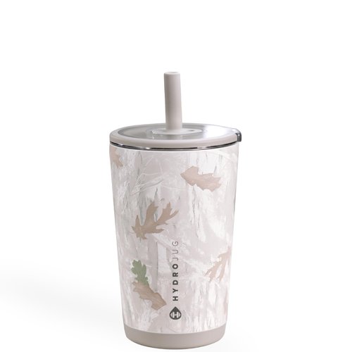 HydroJug Everyday Tumbler 14 oz – Ceramic-Lined Insulated Tumbler with Straw and Soft-Touch Lid, Cup Holder Friendly, Double-Wall Vacuum Insulation, Reusable Travel Cup – Camo
