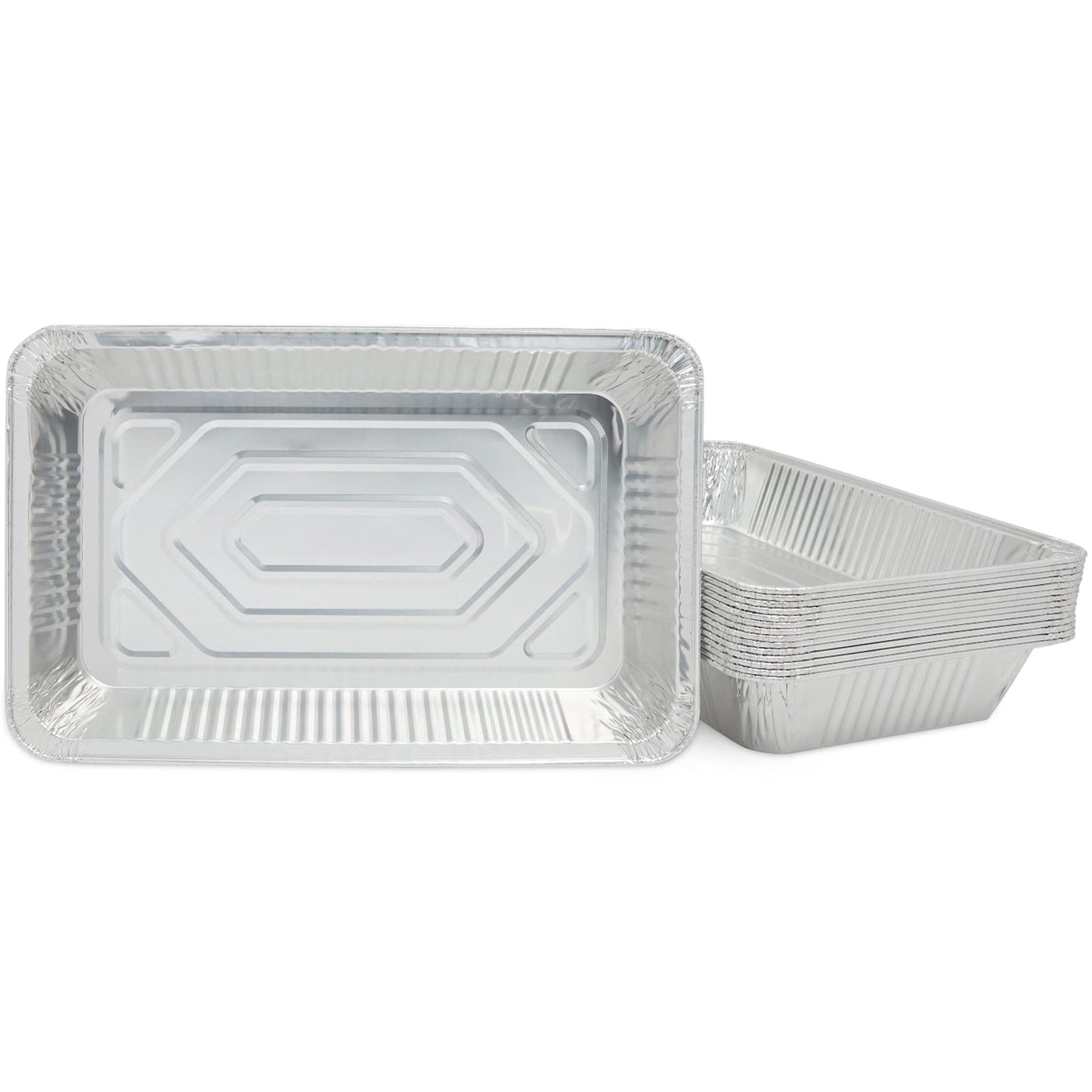 Juvale Aluminum Foil Pans 21x13 (15 Pack) Full Size Disposable Trays for Steam Table, Food, Grills, Baking, BBQ