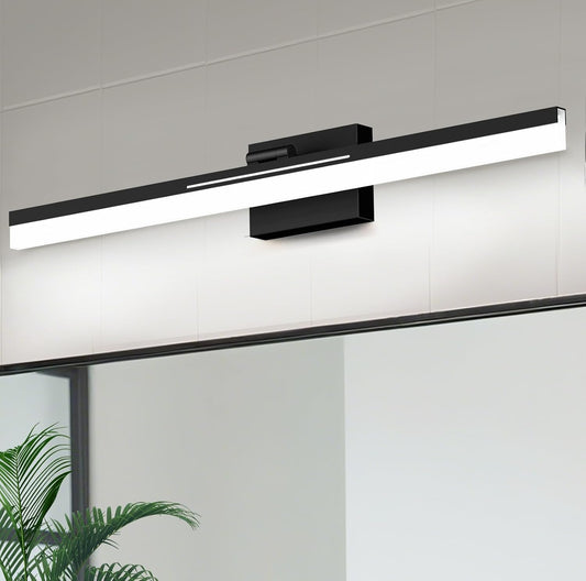 IZORRO 24 inch Modern LED Vanity Light Bar for Bathroom, IP44 Dimmable & 5CCT & Adjustable & Retractable Black Bathroom Lighting Fixtures Over Mirror