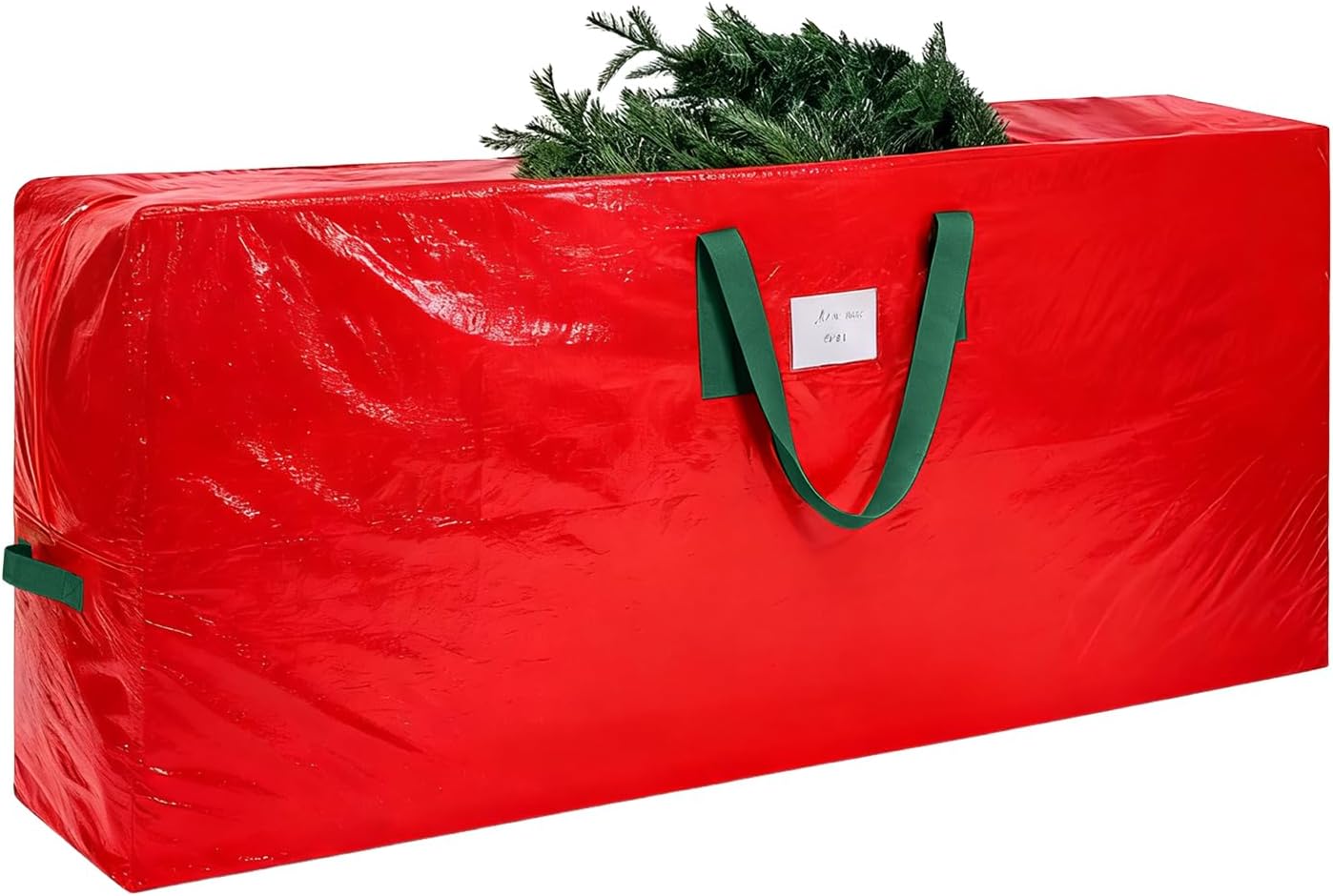 KRYSTY Christmas Tree Storage Bag - Durable Heavy-Duty Design for 9 ft Trees | Protects Against Dust & Moisture - Red