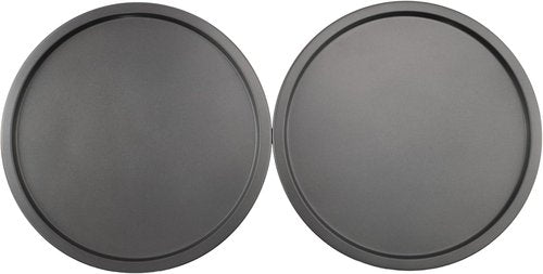 GoodCook Personal Pizza Pans - 10-Inch Nonstick Scratch-Resistant Steel | Set of 2, Gray