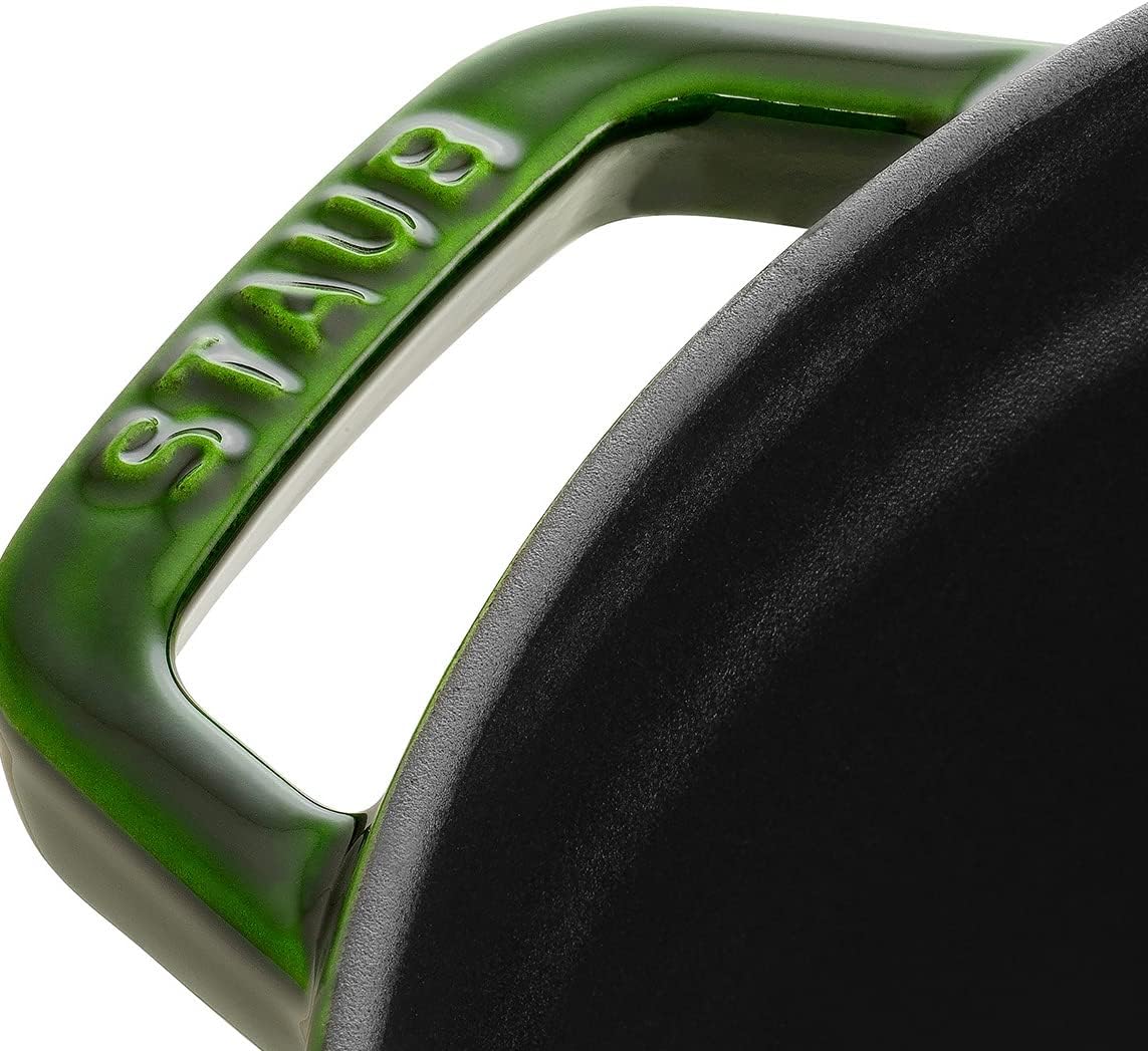 Staub 5.5 Quart Round Cocotte - Elegant Basil Color for Perfect Cooking
