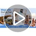 Cruise Approved Portable Magnetic Fan with Light, 4-Speed, Remote & Timer
