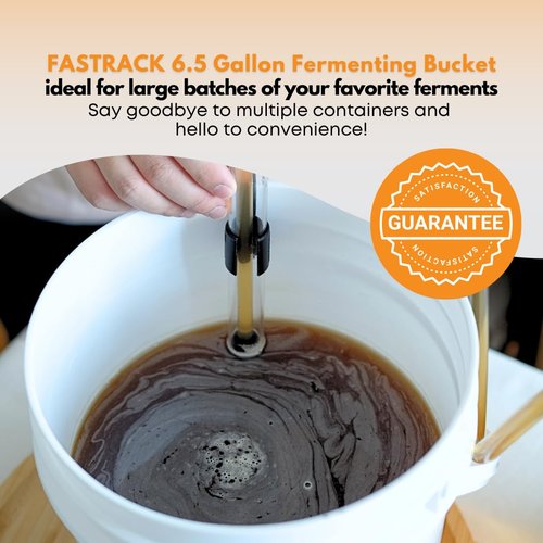 FastTrack Fermentation Bucket with Spigot | Home Brewing Wine Fermenter with Spigot | 100% Food Grade-BPA Free Fermenting Bucket for your Beer, Wine, Mead, Cider, or any other Fermented Beverage