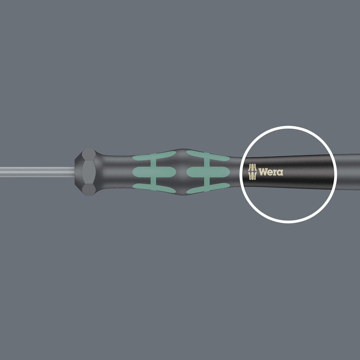 Wera 2035/6 Electronics Screwdriver Set - 6-Piece Kraftform Micro Slotted & Phillips with Rack
