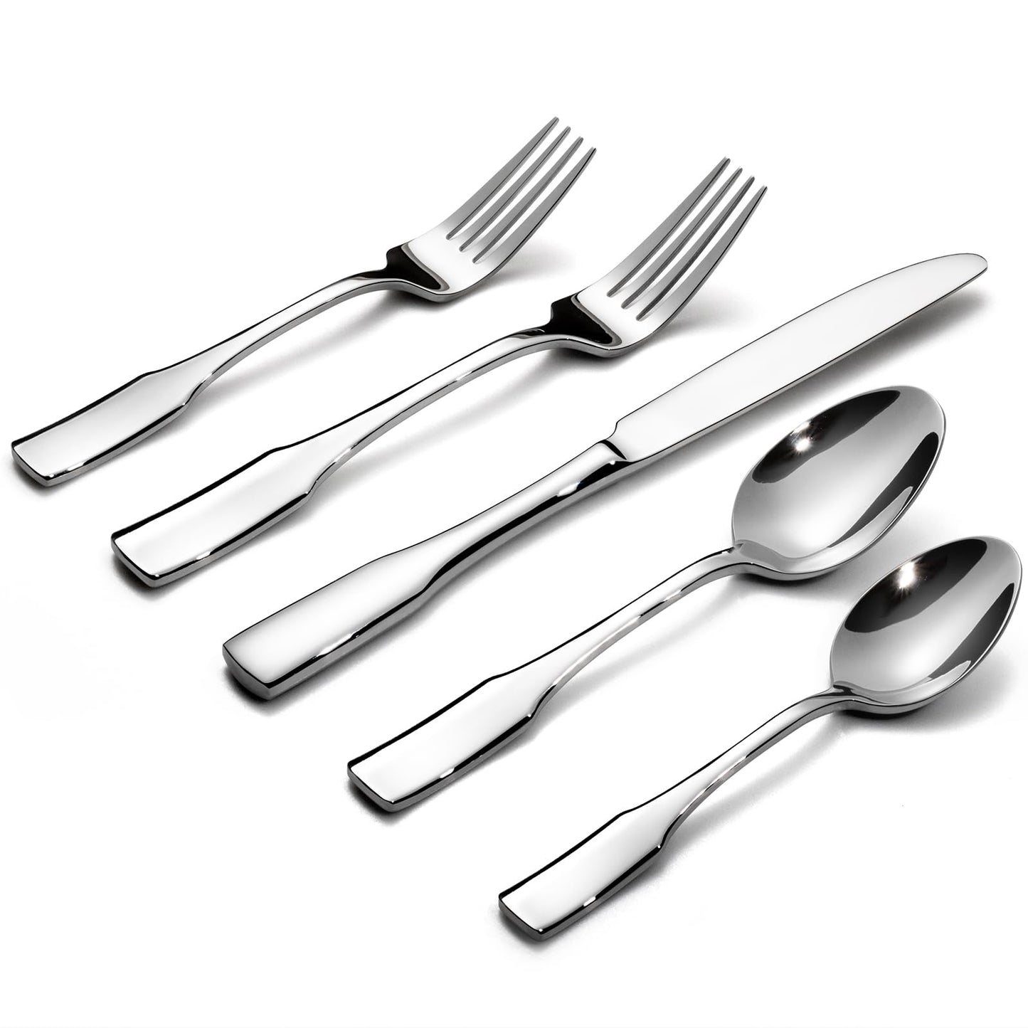 Alata Kate 20-Piece Silverware Set Stainless Steel Flatware Set,Service for 4,Mirror Polished Cutlery Set,Dishwasher Safe