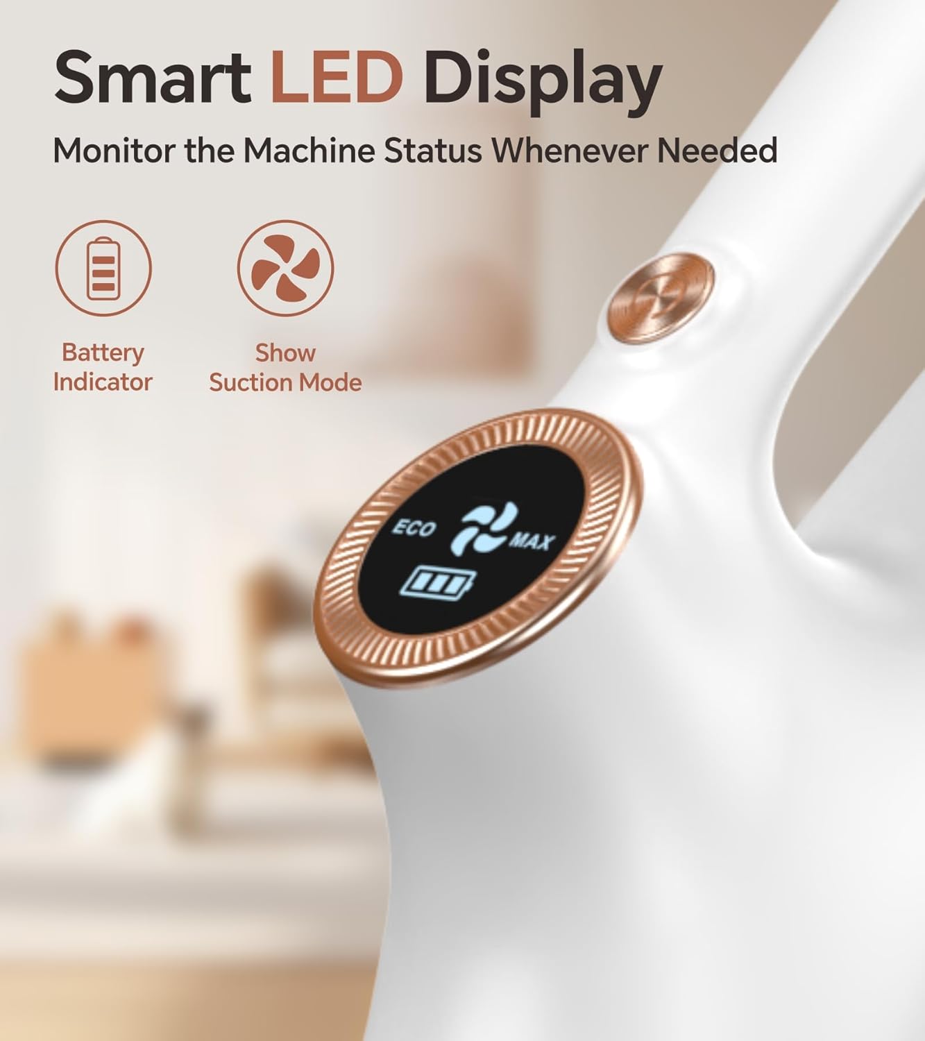 Skiennix Cordless Vacuum Cleaner - Powerful Suction & LED Display | Portable Wireless for Hardwood & Carpet, White