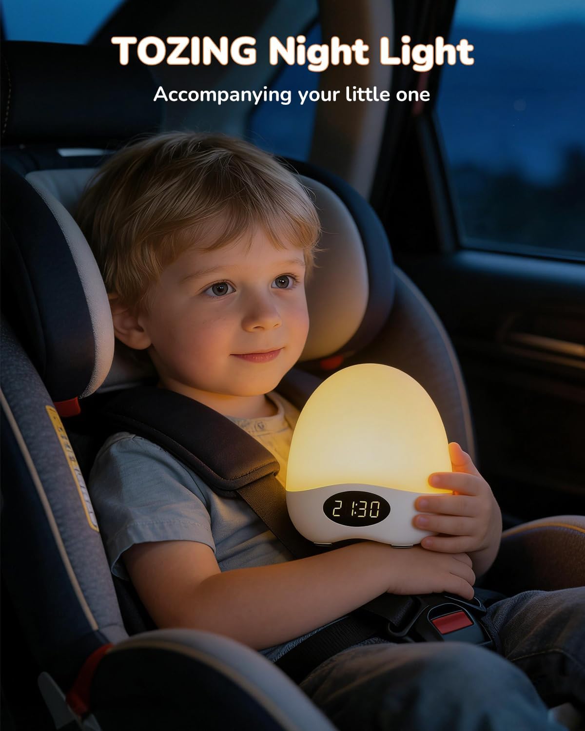 Skiennix Egg Night Light - Portable Rechargeable Baby Nightlight with Touch Control & RGB Colors