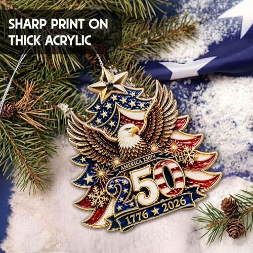 America 250 Christmas Ornaments, Decor, Ornaments