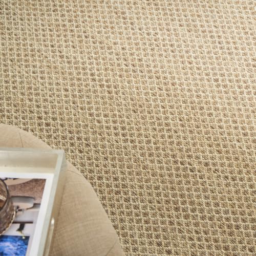 Indoor Outdoor Geometric Jute Area Rug 5ft x 7ft - Modern Flatweave