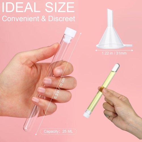 FoldTier 39 Pcs Travel Tube Includes 12 Reusable Plastic Tube for Women Liquid Containers 24 Self Adhesive Wrappers 1 PVC Clear Case 2 Hopper‌s(Fresh Style)