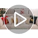 LUOYEHK 18x18 Faux Fur Christmas Pillow Covers Set of 2 Beige Deer