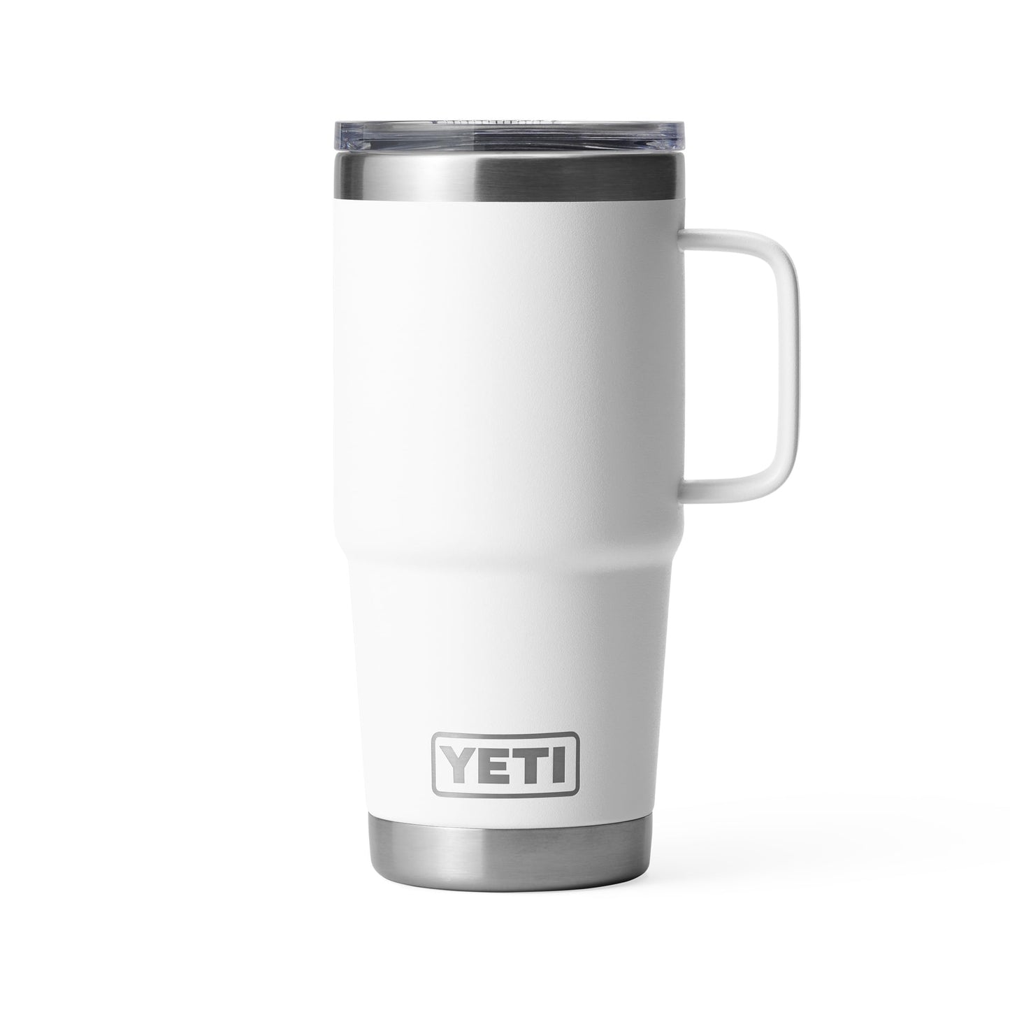 YETI Rambler 20 oz Travel Mug, Stainless Steel, Vacuum Insulated with Stronghold Lid, White