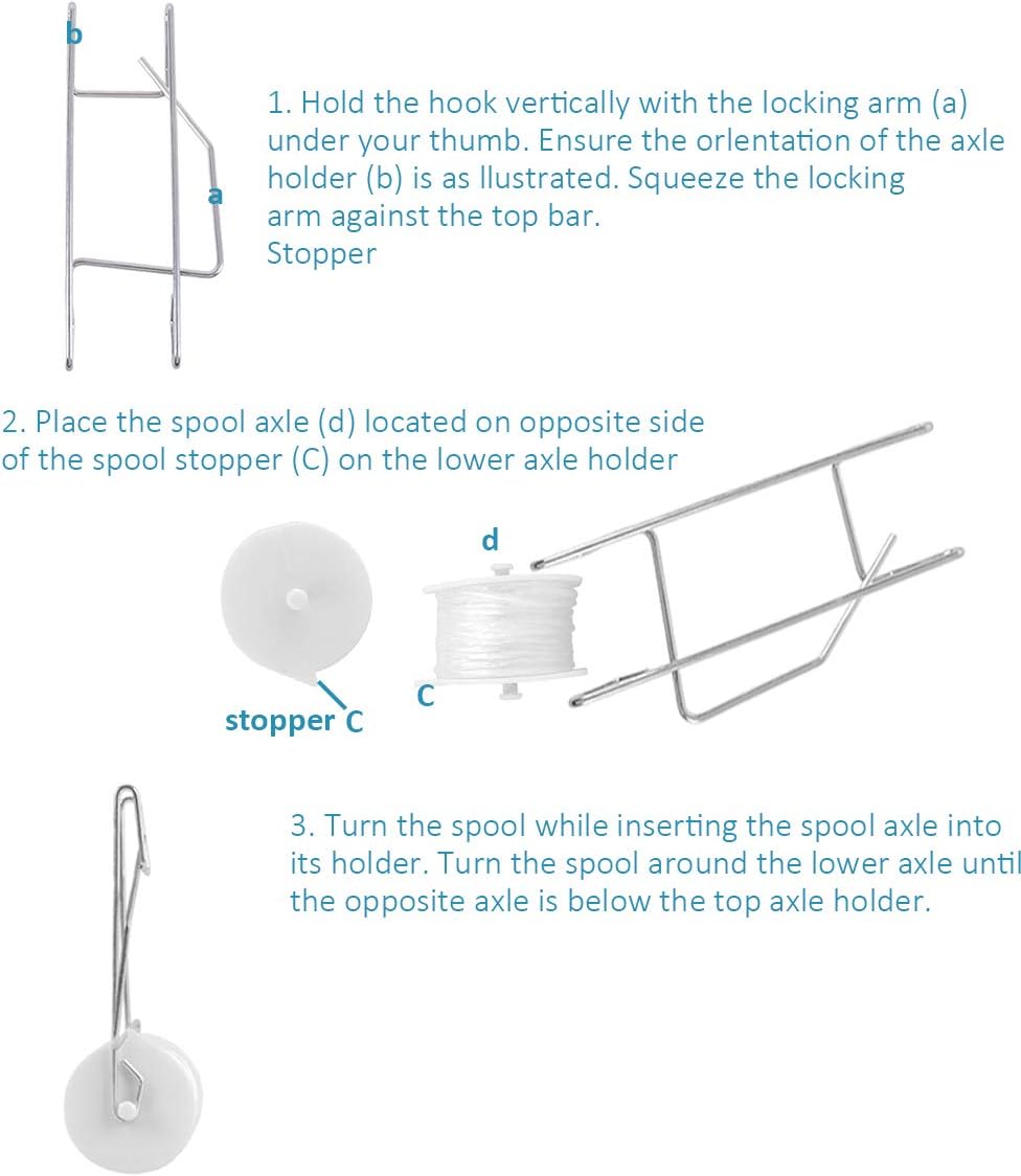 Skiennix 20 Pack Tomato Trellis Roller Hooks - 49.2FT String for Plants, Greenhouse & Vines
