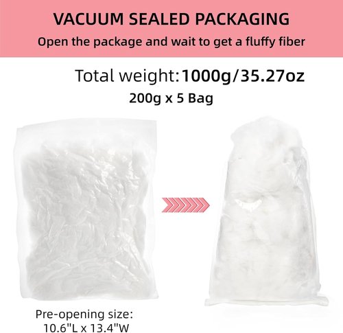 Cididu Fake Snow - 1000g Fluffy Artificial Fiber Fill for Christmas Decor | Soft White Indoor Home Decoration