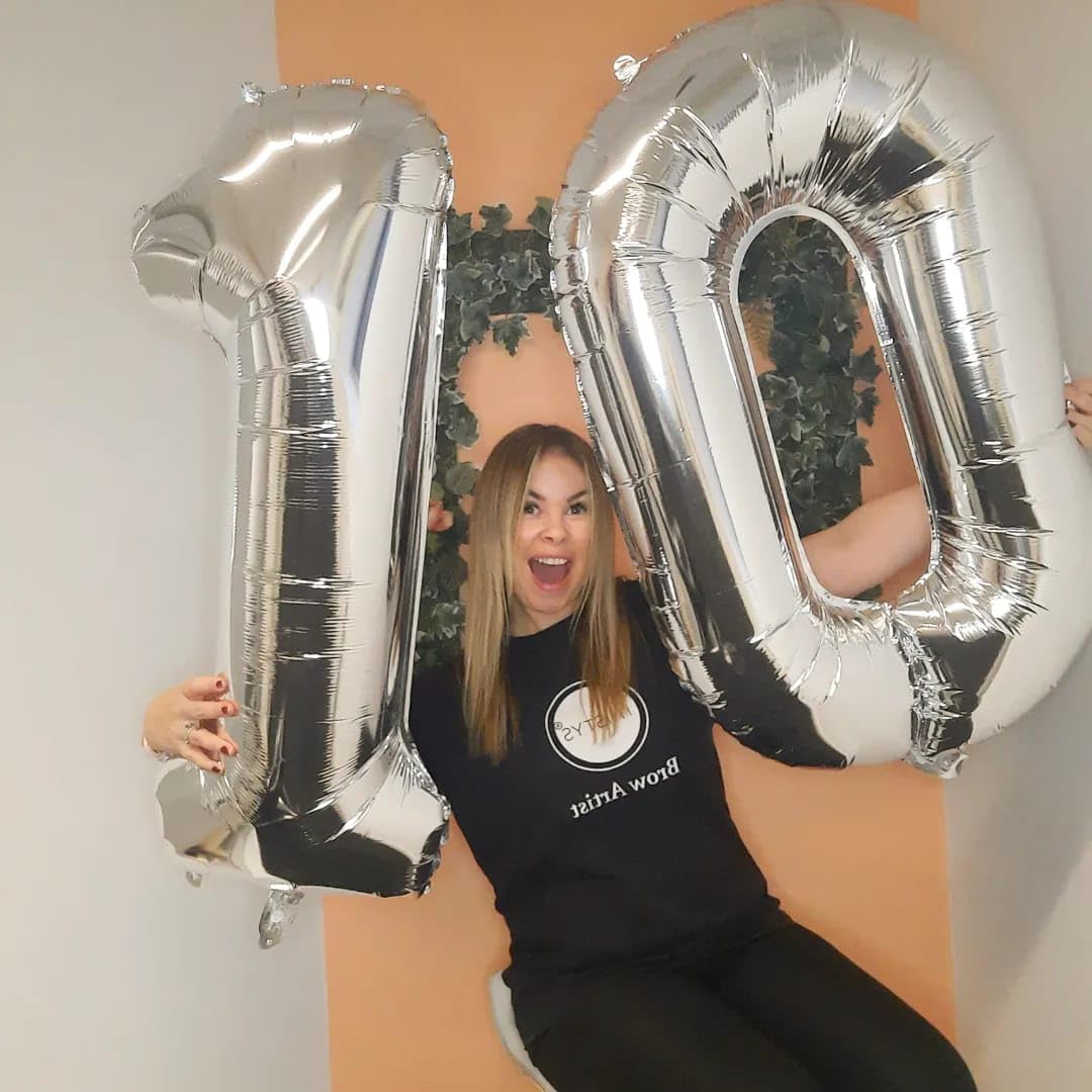 Silver Number 1 Balloon 40 Inch, 1st Birthday Balloon for Baby Boy Girl Toddler First Birthday Decorations, Shiny Silver Party Supplies