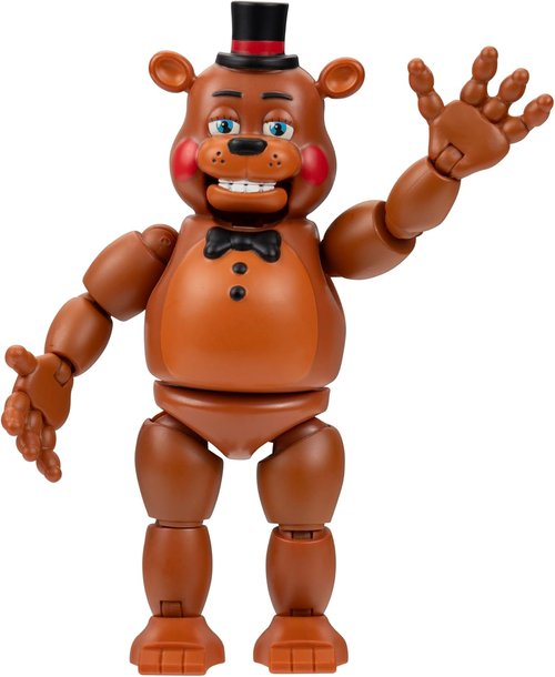 Jazwares Five Nights at Freddy's Toy Freddy - 5-Inch Articulated Figure with Jumpscare & Glow-in-the-Dark Eyes