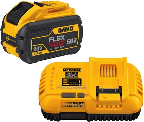 DEWALT 60V MAX* FLEXVOLT Lithium Battery - 9Ah Capacity with Charger Included