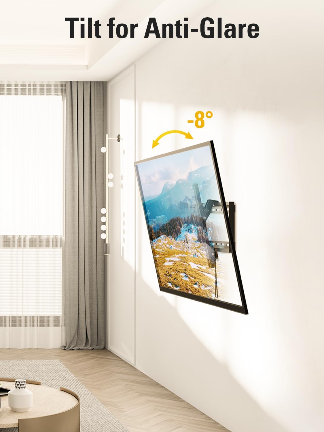 Mounting Dream TV Wall Mount - Universal Tilt Design for 37-75 Inch TVs | 132lbs Capacity, Max VESA 600x400mm