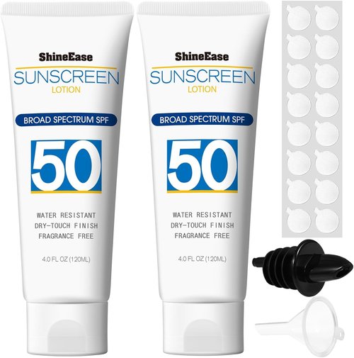 Cruise Sunscreen Bottle Plastic Container - Leak-Proof - Empty Sunscreen Bottle for Cruise Ships Cruises, Concerts, Beach(Style 1)