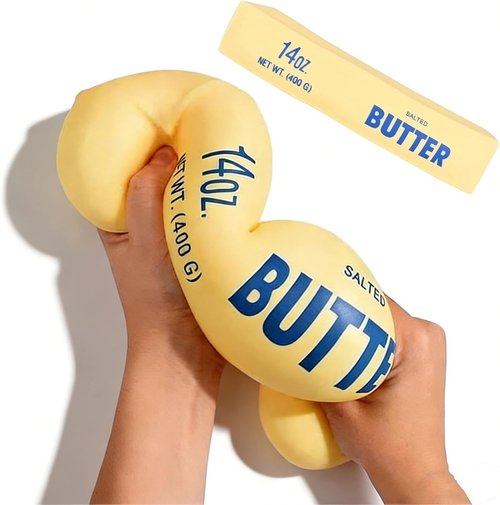 Giant Butter Squishy - Jumbo Stress Relief Butter Stick Toy | Extra Large 14oz Slow Rising Fun
