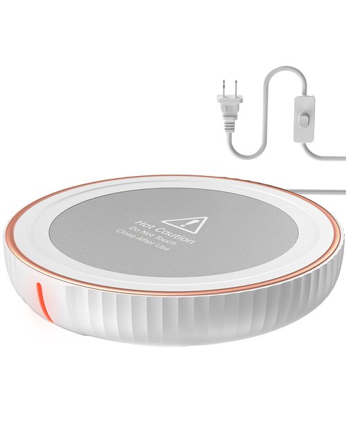 HouseGem Large Candle Warmer Plate - Coffee Cup Mug Warmer for Desk, Candle Melter, Electric Mug Heater for Beverages, Milk & Tea, Coffee Accessories Ideal Gifts Keep Cup Warm (White)