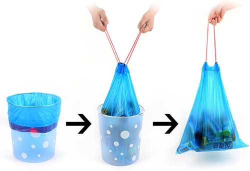 Fiaze 6 Gallon Drawstring Trash Bags - 200 Count | Durable Blue Waste Disposal Solution
