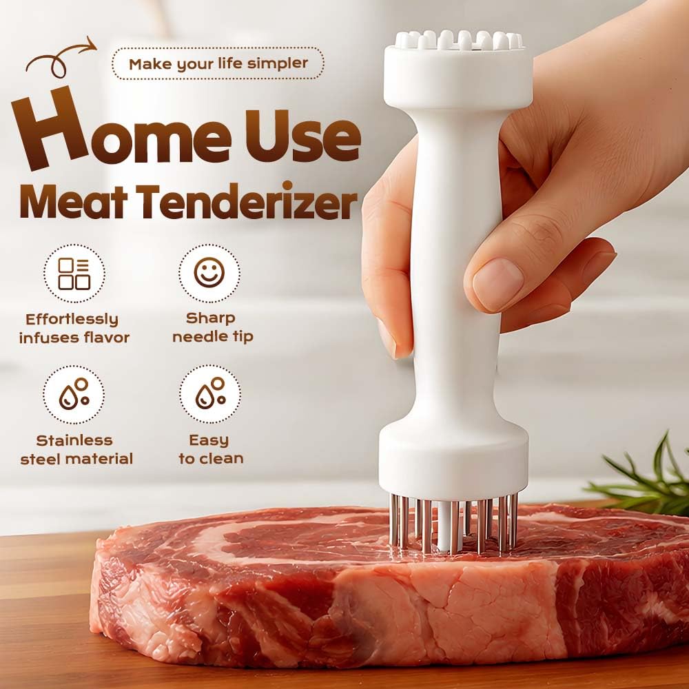 Meat Tenderizers, 2026 New Stainless Steel Steak Tenderizer Needle 20 Pin Steak BBQ Kitchen Cooking Tool, Meat Marinating Tool for Steak, Beef and Chicken (Green)