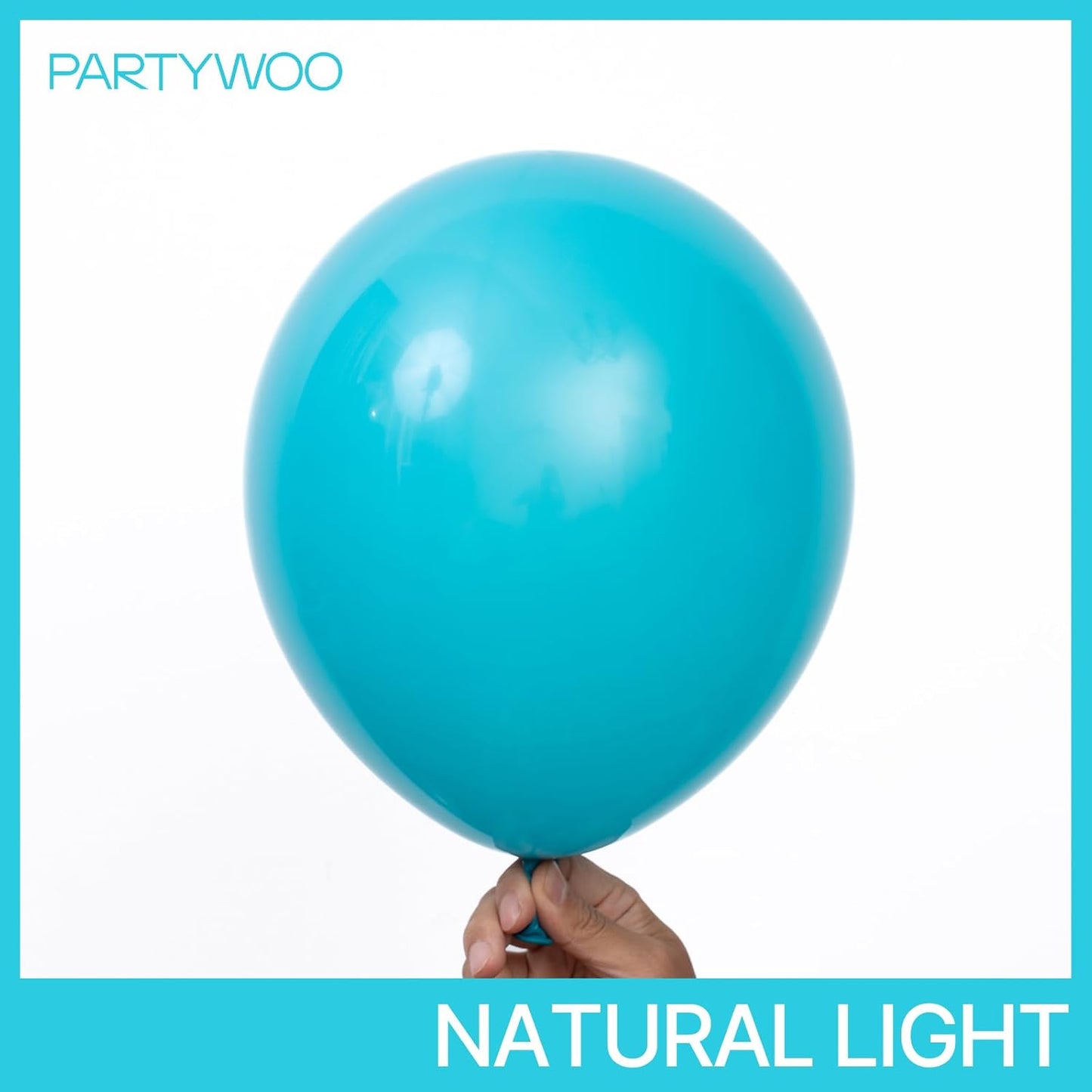 PartyWoo Dark Teal Balloons - 50pcs 12 Inch Turquoise Aqua Blue for Graduation & Events