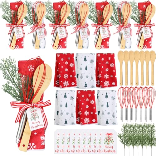 Christmas Baking Gift Set with Towels, Utensils, Greeting Cards & Decorations