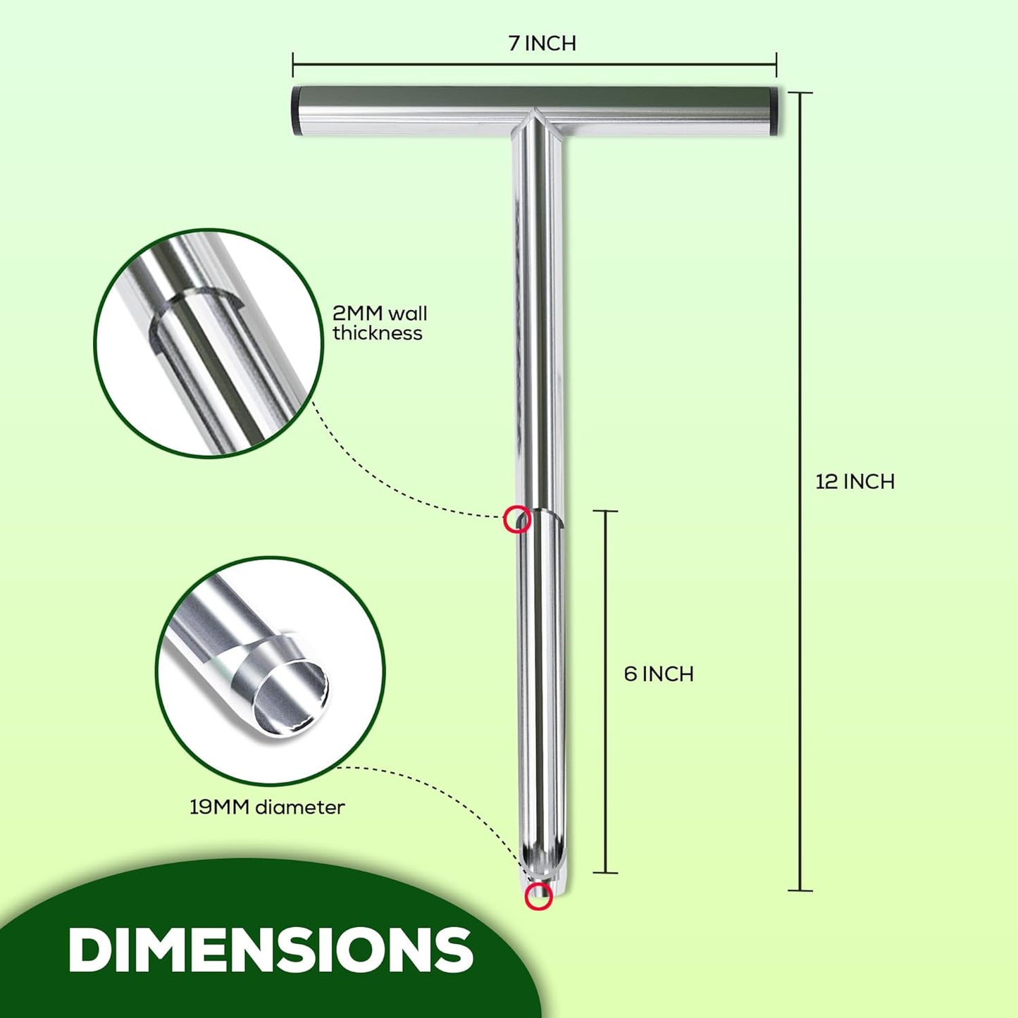 SturdyShape Soil Probe Sampler Kit - 12 Inch Durable Design for Accurate Soil Testing