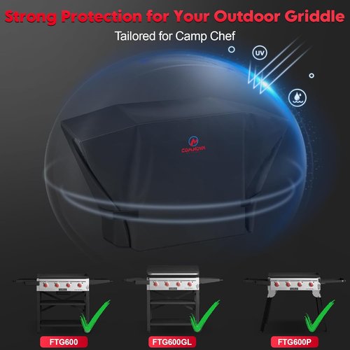 Comnova Griddle Cover - Heavy Duty Waterproof 600D for Camp Chef FTG600 | 63.5 x 22 x 36 Inch