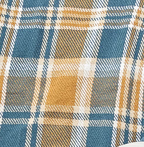 Orange & Blue Plaid Throw Blanket 50x60 in with Fringe – C&F Home