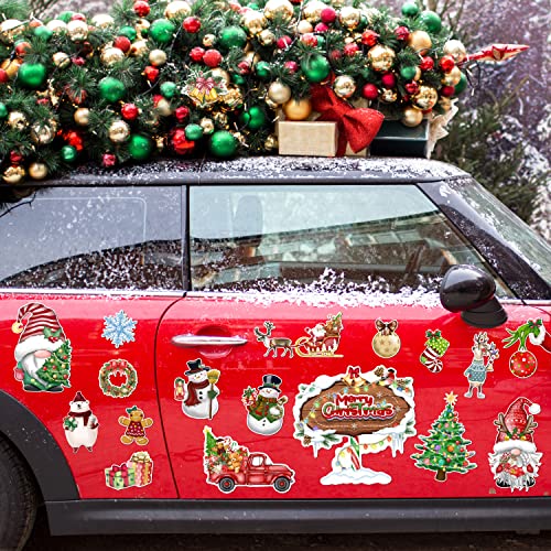 WHYMEO Christmas Refrigerator Magnets Set – 22Pcs Seasonal Door Decals