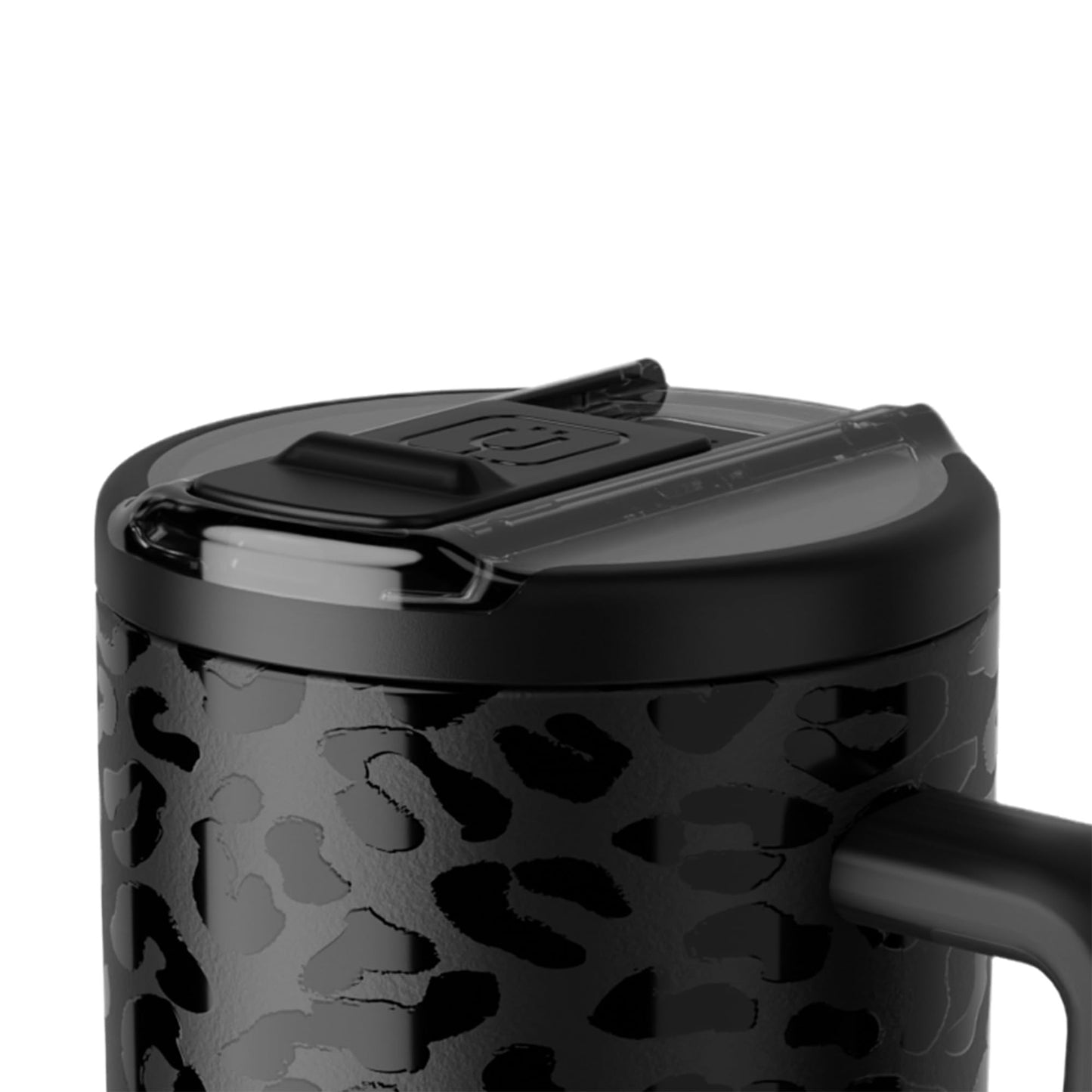 BrüMate Era Flip 30oz Tumbler with 100% Leakproof Covered Straw Lid | Hygienic Covered Straw | Insulated Stainless Steel Water Bottle with Handle | Cup Holder Friendly | BPA-Free (Onyx Leopard)