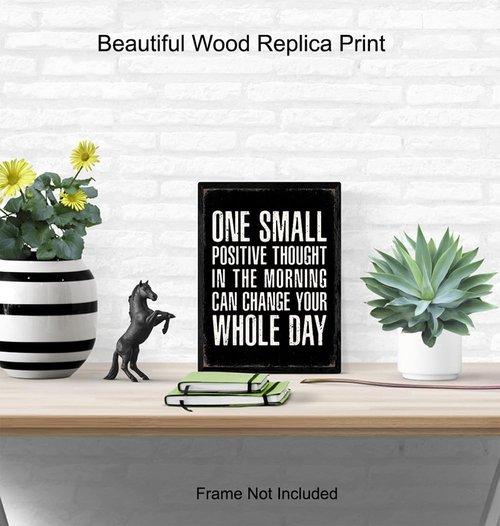 Farmhouse Style Black Office Decor - Inspirational Quotes Posters for Personal Growth | Motivational Wall Art