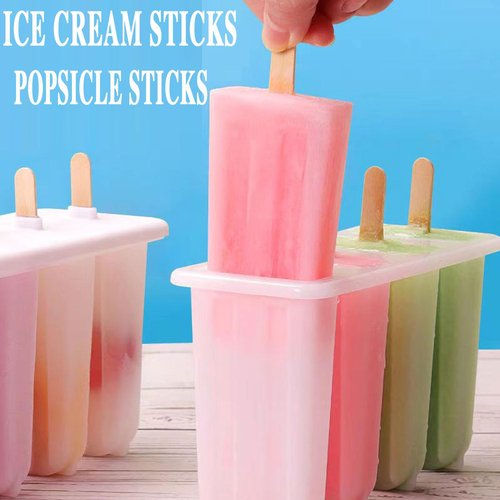 300 Pcs Craft Sticks Ice Cream Sticks, Borogo 4.5inchs Sticks Natural Wood Popsicle Craft Sticks Treat Sticks Ice Pop Sticks for DIY Crafts