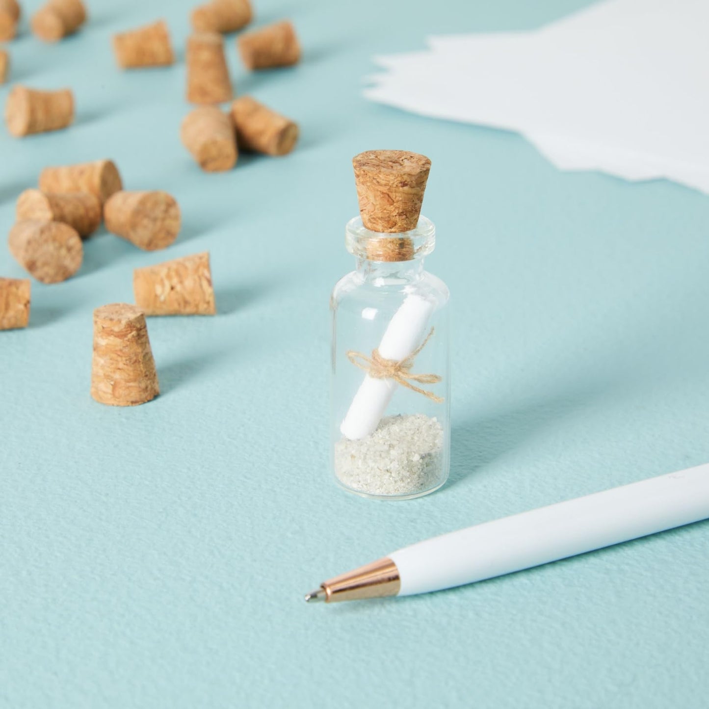 Juvale Tiny Cork Plugs & Mini Stoppers - 100-Pack, 0.4 x 0.3 x 0.5 In, Brown - Corks for Test Tubes & Mini Bottle Lids for DIY Crafts & Spice Shakers