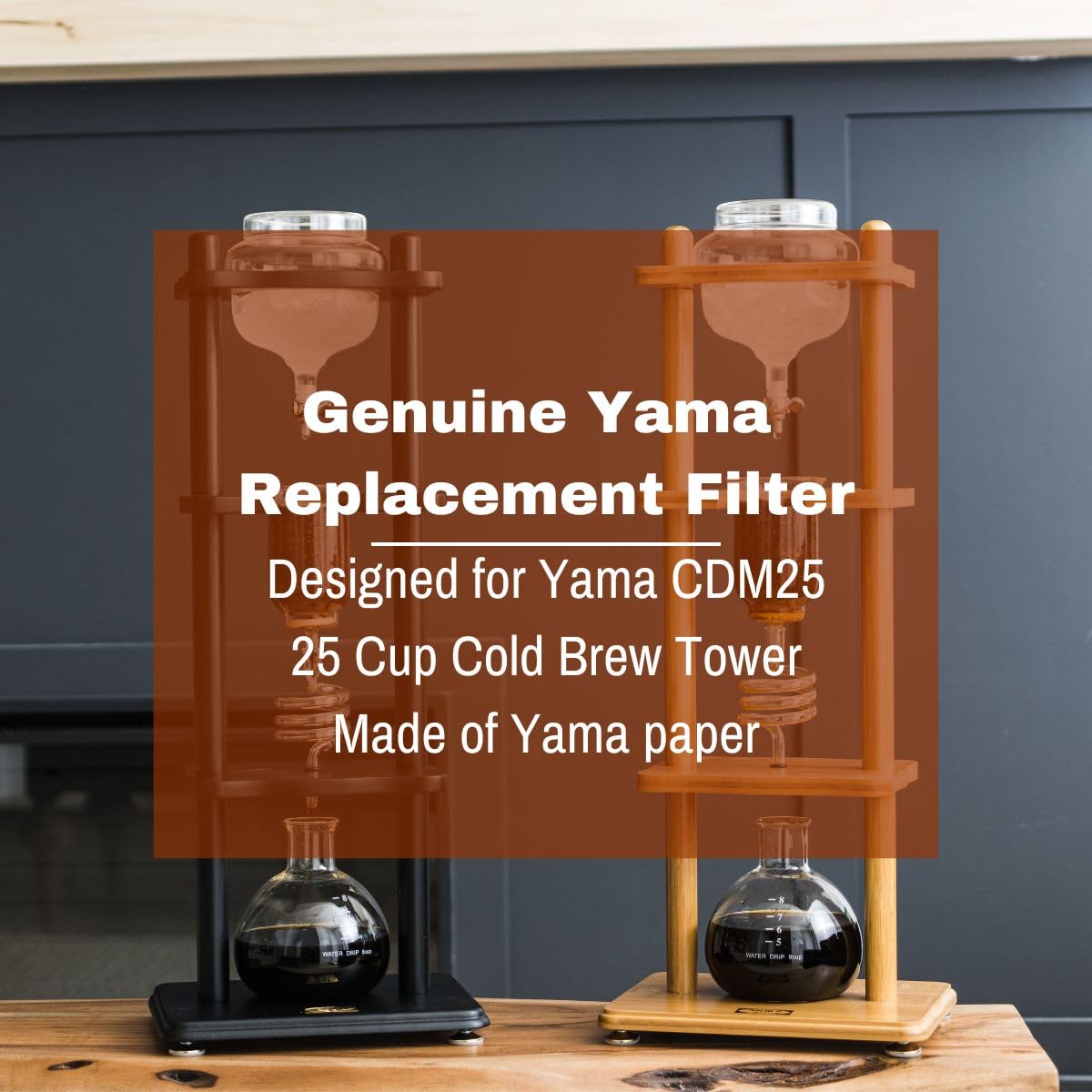 Yama Cold Brew Tower Paper Filters for 25 Yama Kyoto Style Coffee Brewer - 20 Count - Yama Replacement Filter
